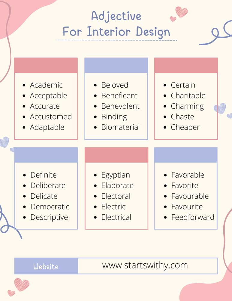 Adjective For Interior Design