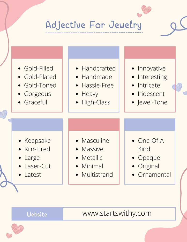 Adjective For Jewelry