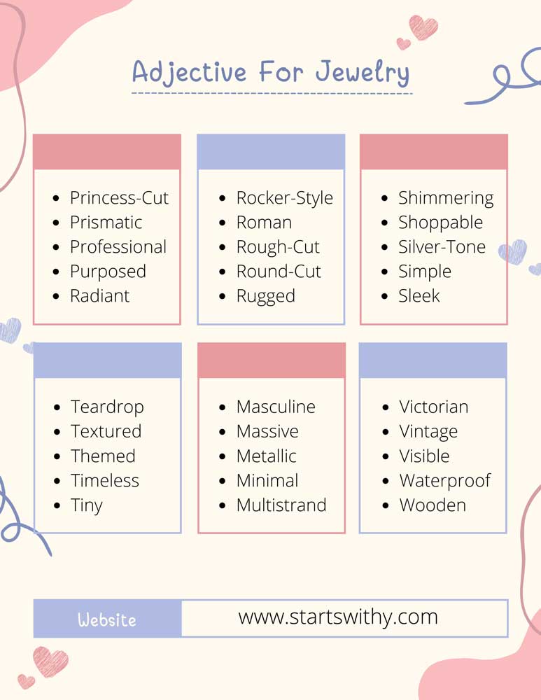 Adjective For Jewelry
