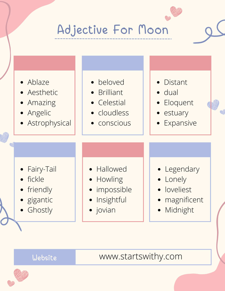 Adjective For Moon