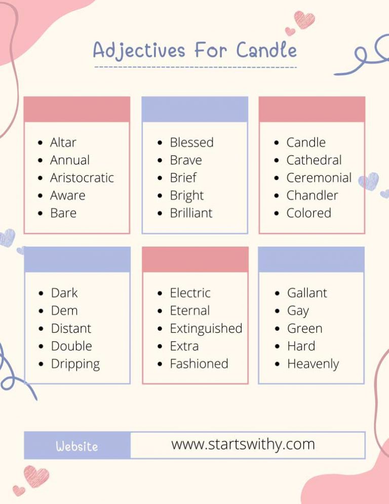 150+ Adjective Words To Describe Candle