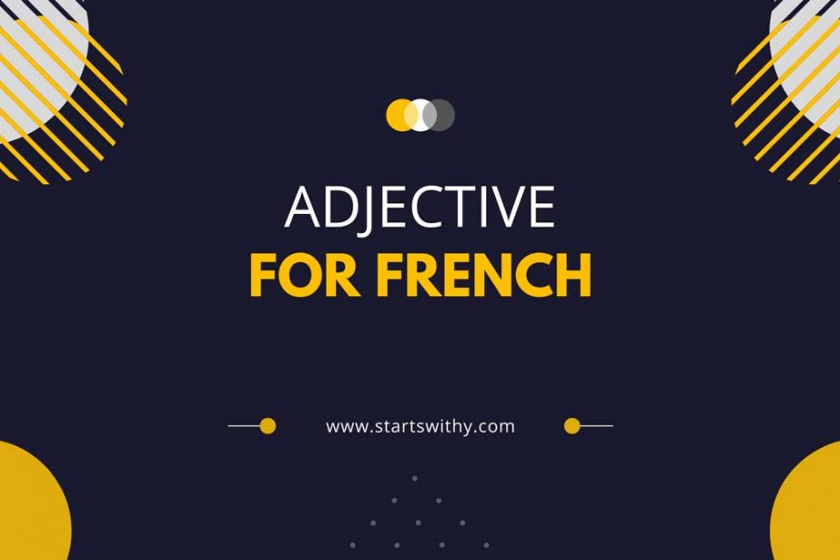Adjectives For French