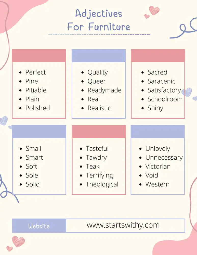 Adjectives For Furniture
