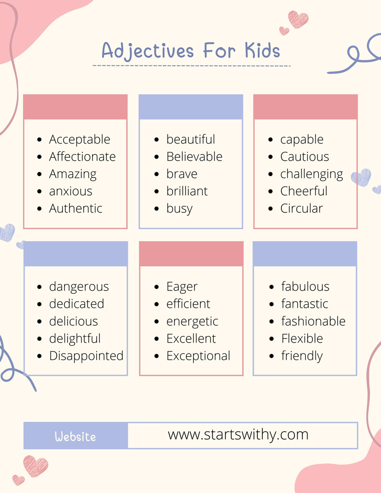 Adjectives For Kids