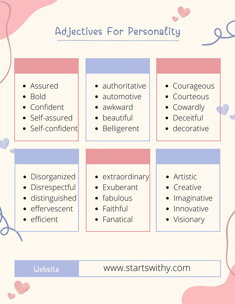 Adjectives For Personality