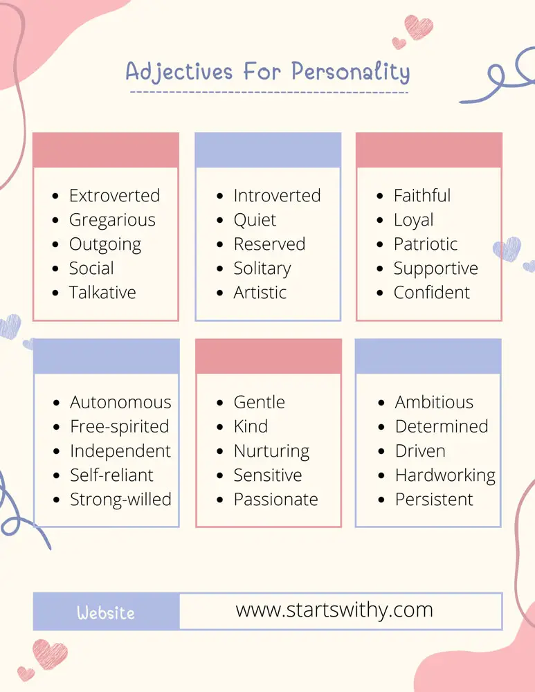 Adjectives For Personality