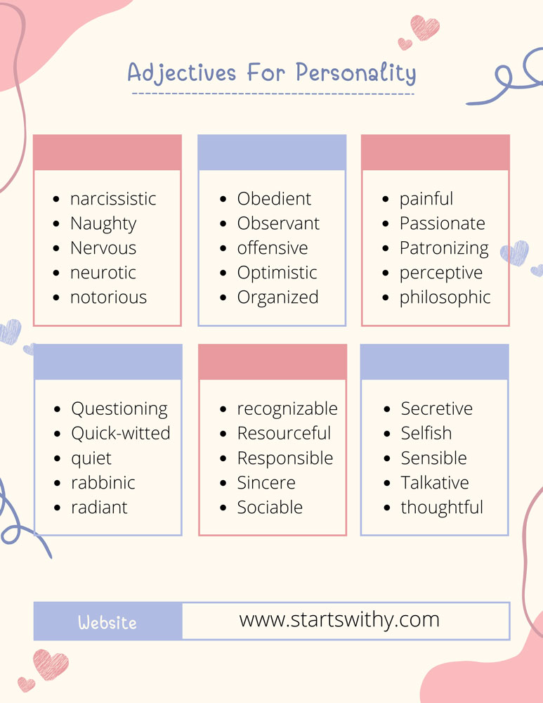 Adjectives For Personality