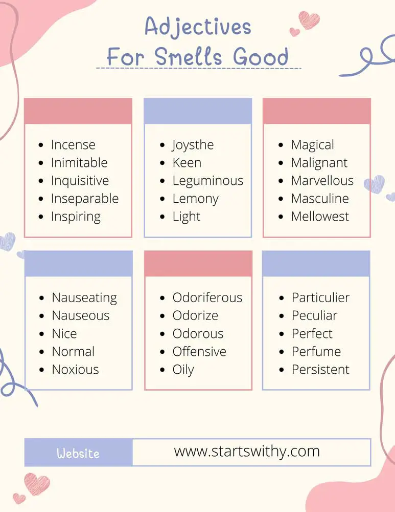 Adjectives For Smells Good