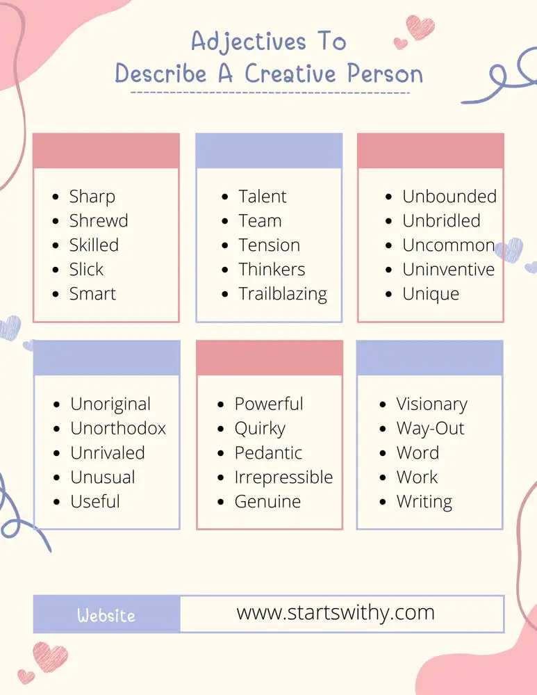 Adjectives To Describe A Creative Person
