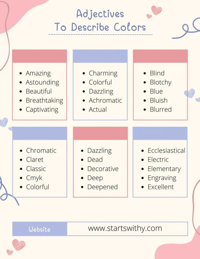 500+ Color Adjectives How To Describe Colors With Adjective?