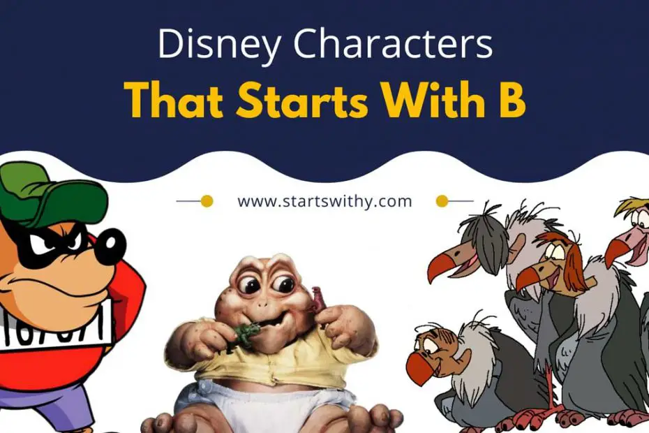 Disney Characters That Starts With B