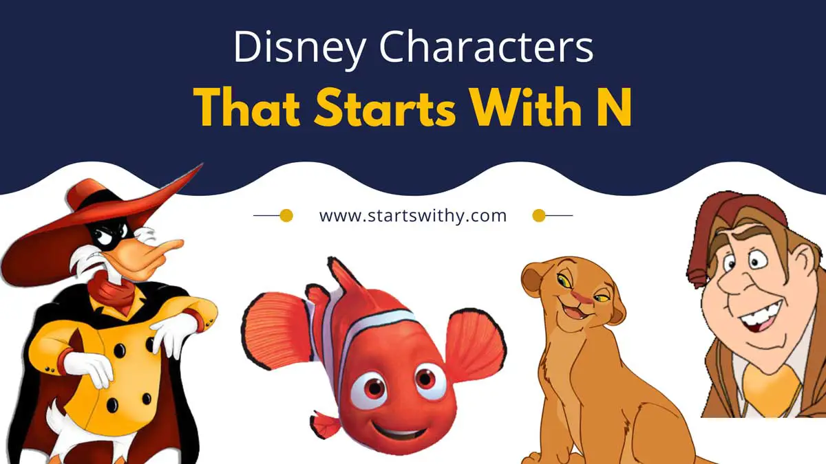24 Disney Characters That Starts With N