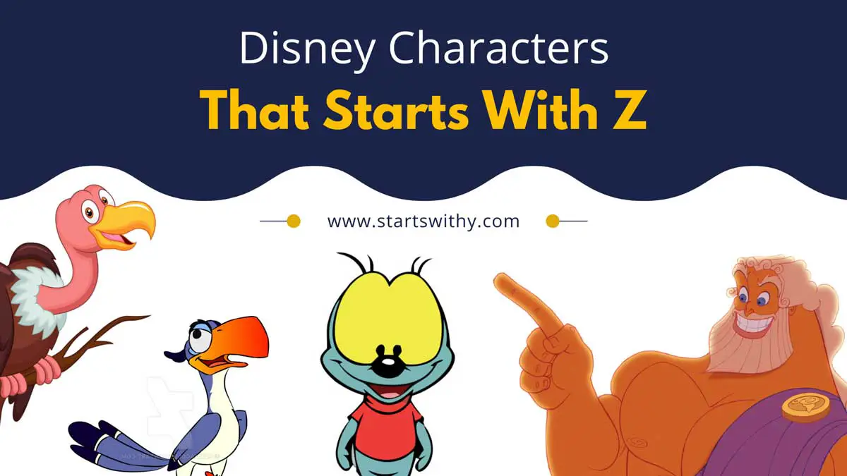 Disney Characters That Starts With Z