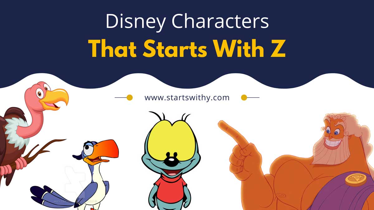 Disney Characters That Starts With Z