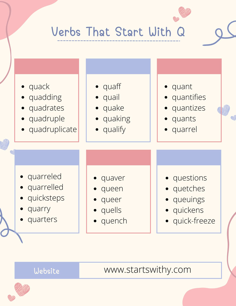 Verbs That Start With Q