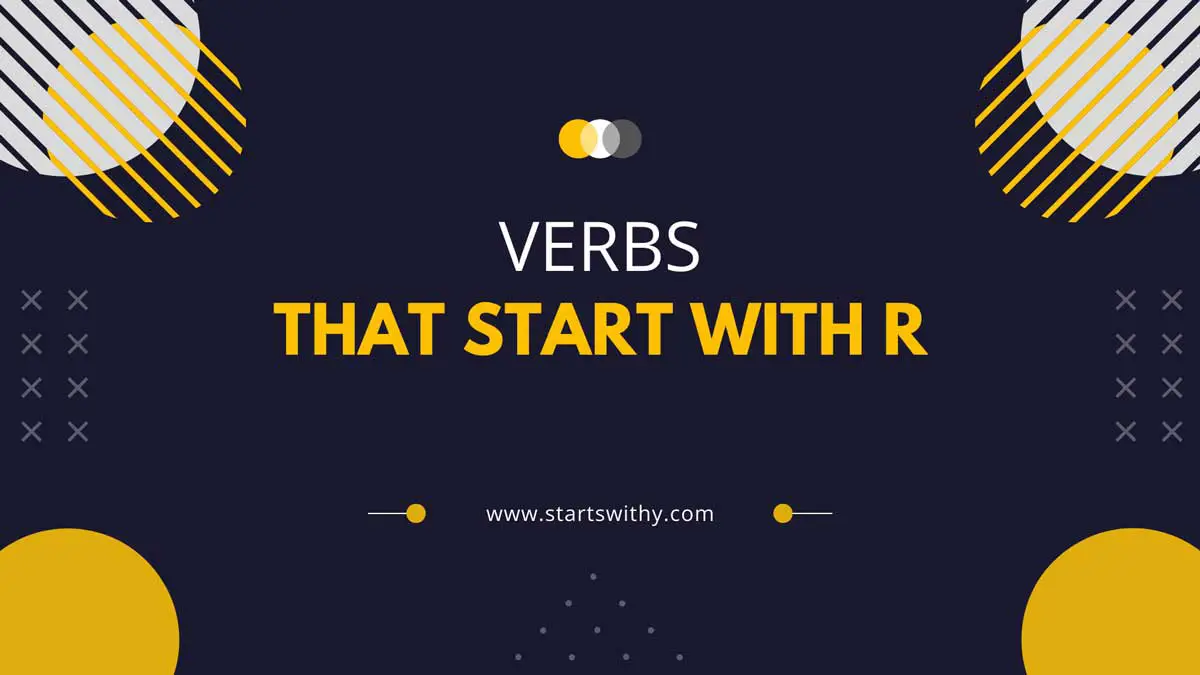 Verbs That Start With R
