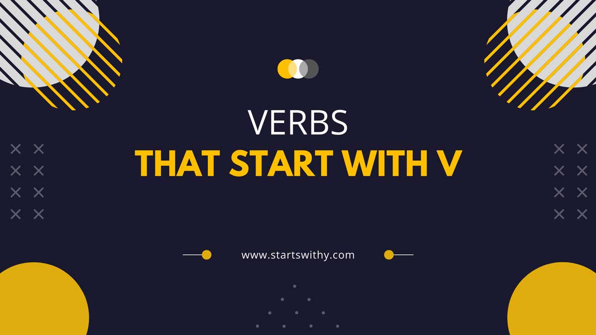 Verbs That Start With V