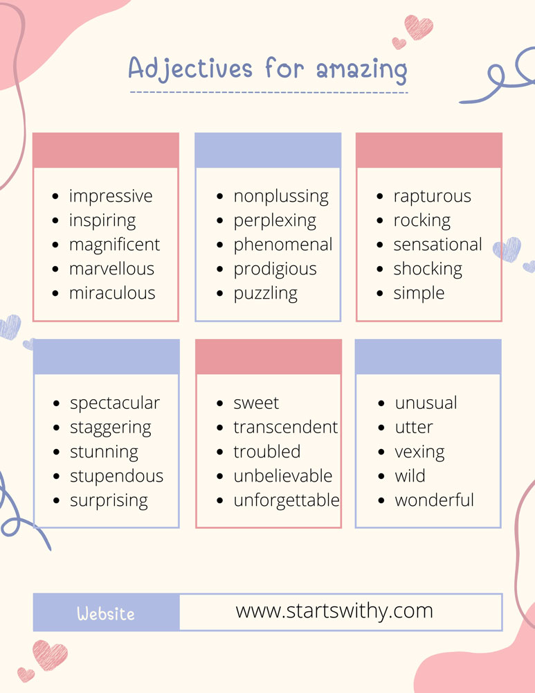 adjectives for amazing