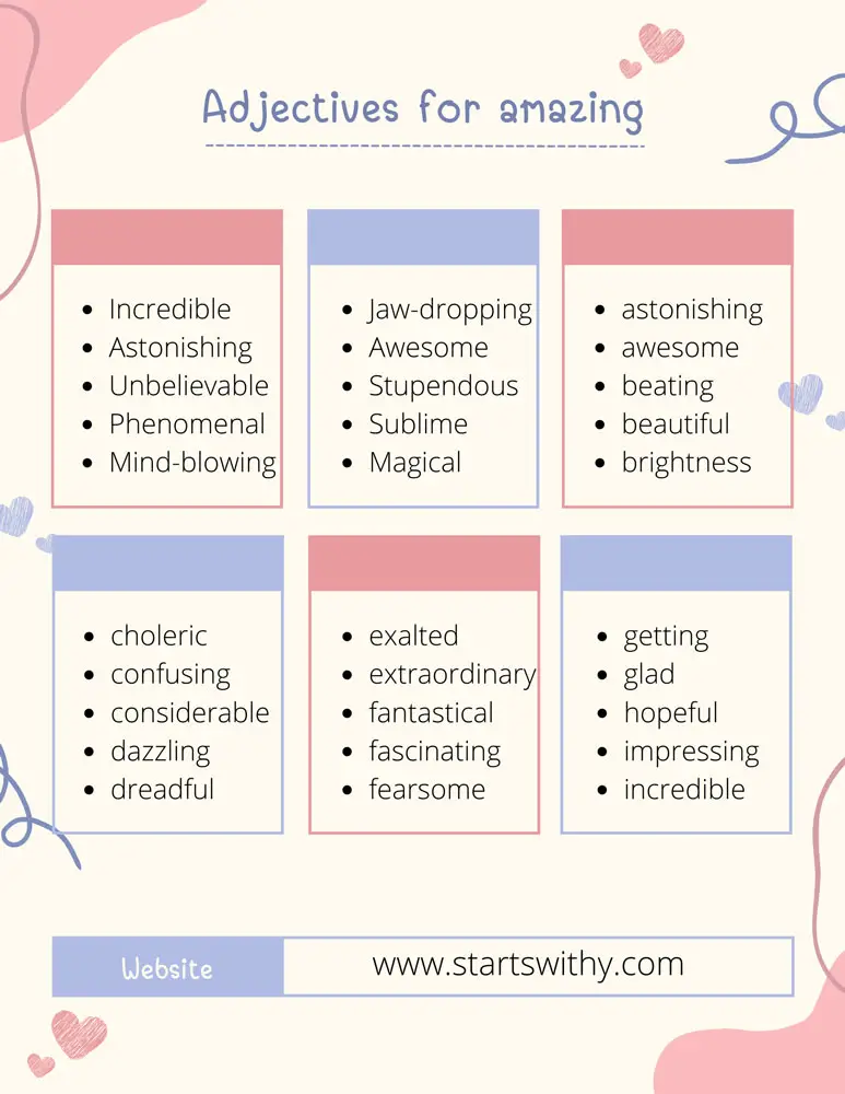 adjectives for amazing