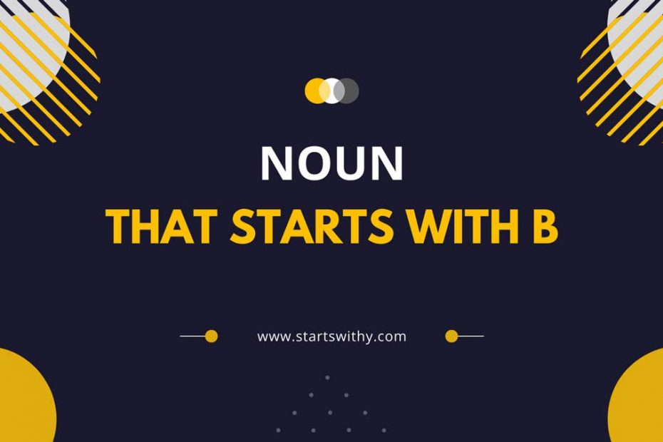 Noun That Start With B