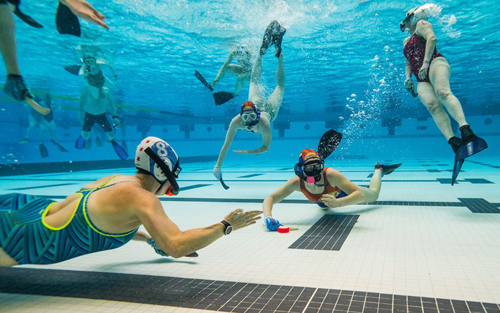 Underwater Ice Hockey