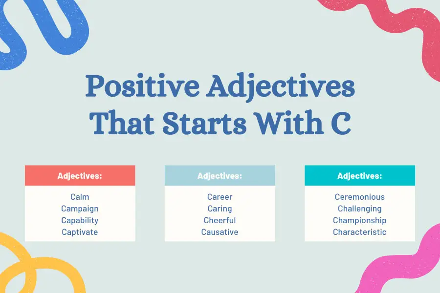 Positive Adjectives That Starts With C