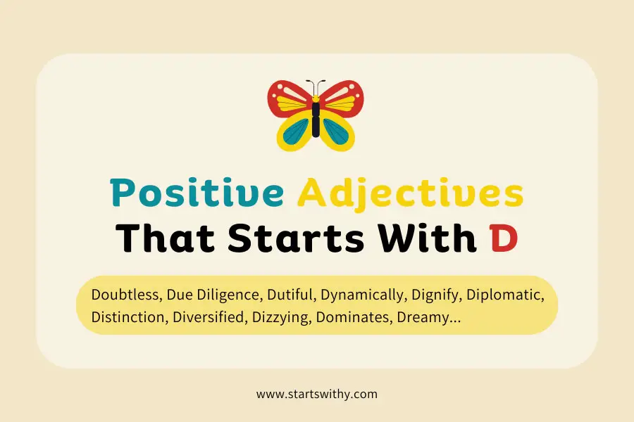 Positive Adjectives That Starts With D