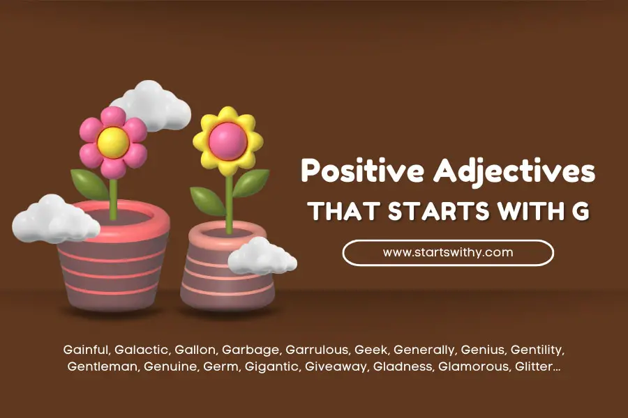 Positive Adjectives That Starts With G