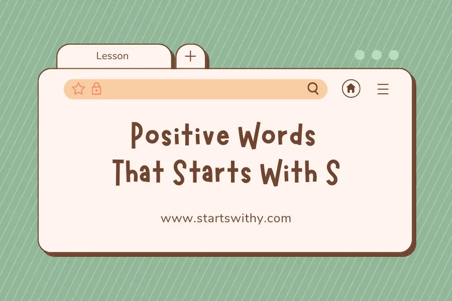 Positive Words That Starts With S