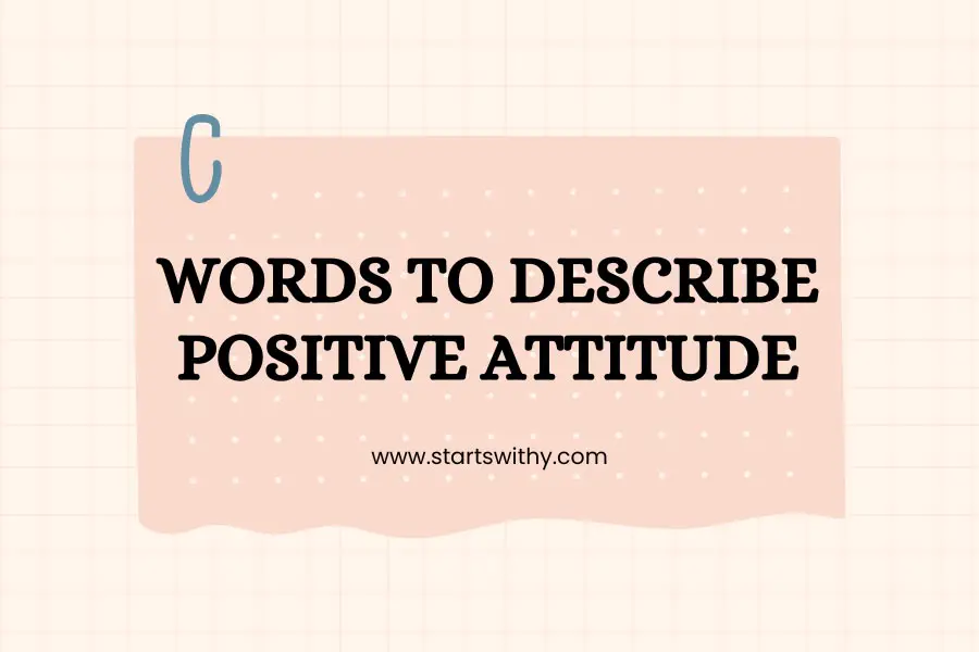 Words To Describe Positive Attitude