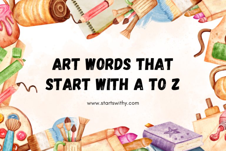 1450 + Art Words That Start With A To Z