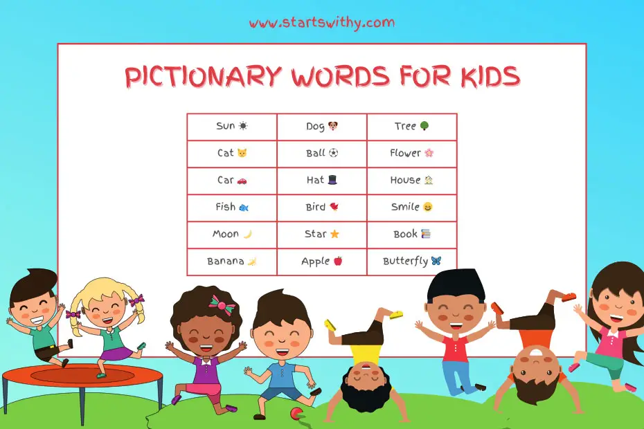 Pictionary Words for Kids
