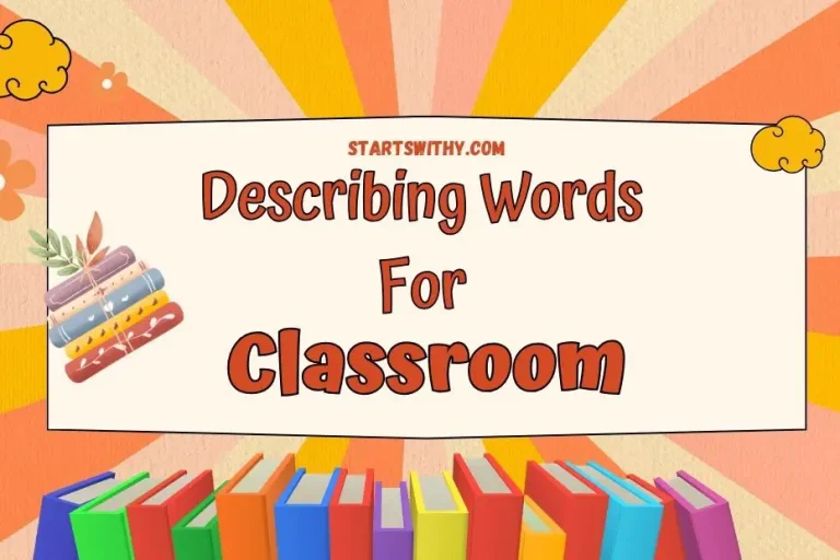 Describing Words for Classroom Examples & Adjectives