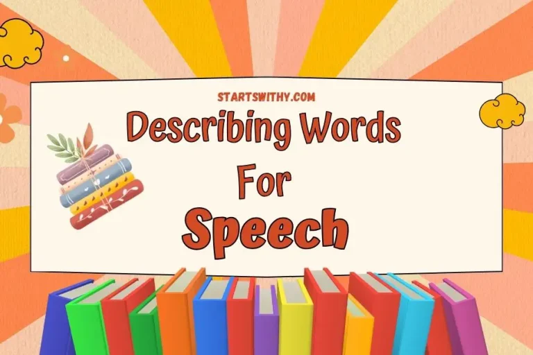 Speech Adjectives Examples of Describing Words