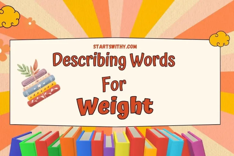 Describing Words for Weight Examples & Synonyms