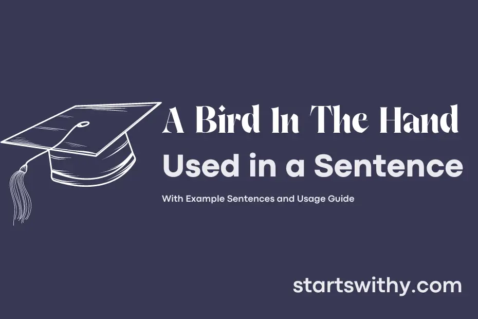 sentence with A Bird In The Hand