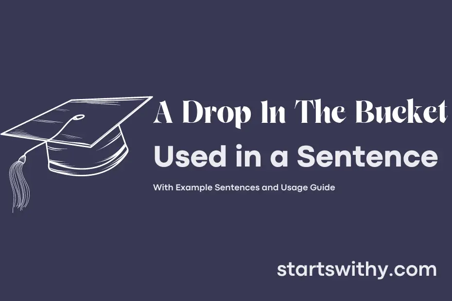 sentence with A Drop In The Bucket