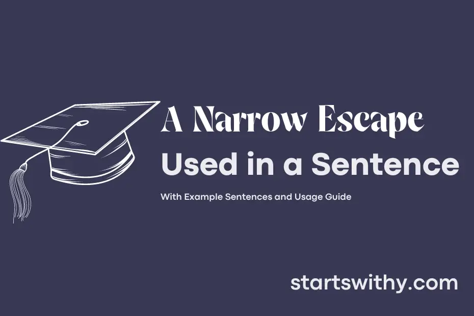 sentence with A Narrow Escape