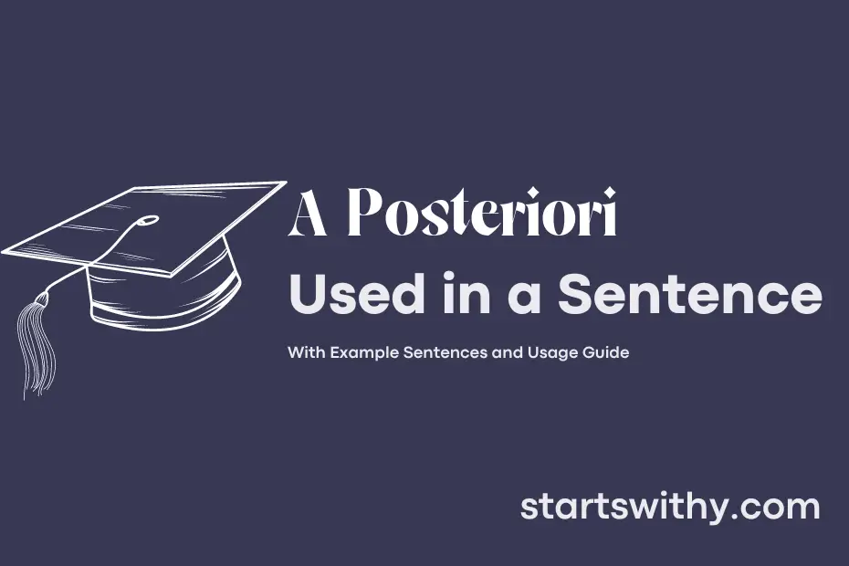 sentence with A Posteriori