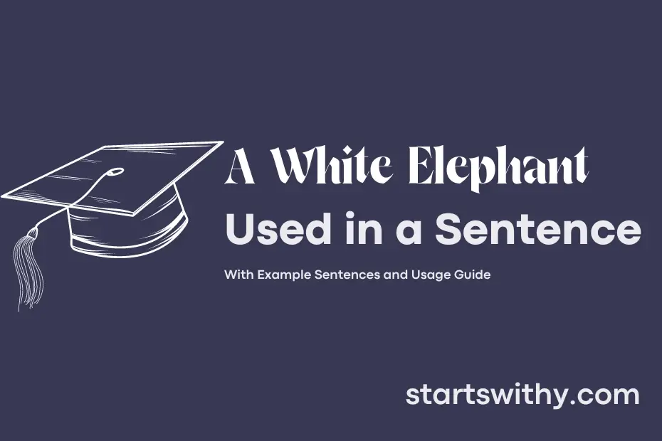 sentence with A White Elephant
