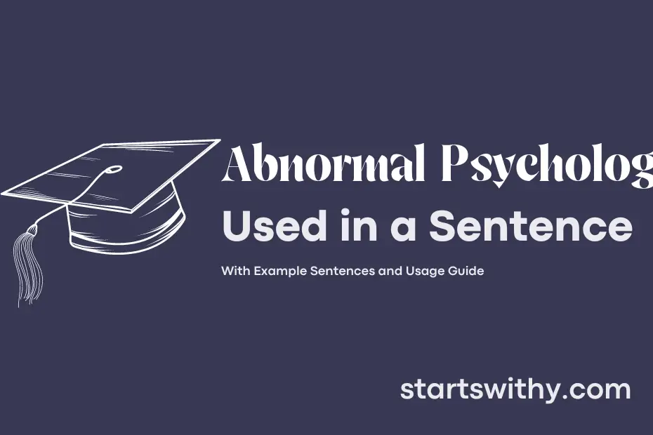 sentence with Abnormal Psychology