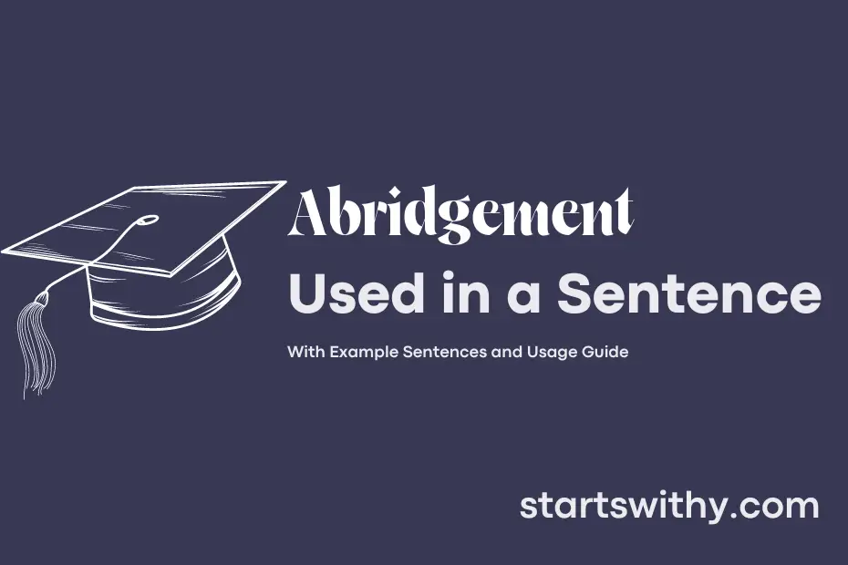 sentence with Abridgement