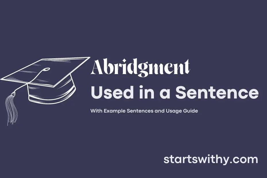 sentence with Abridgment