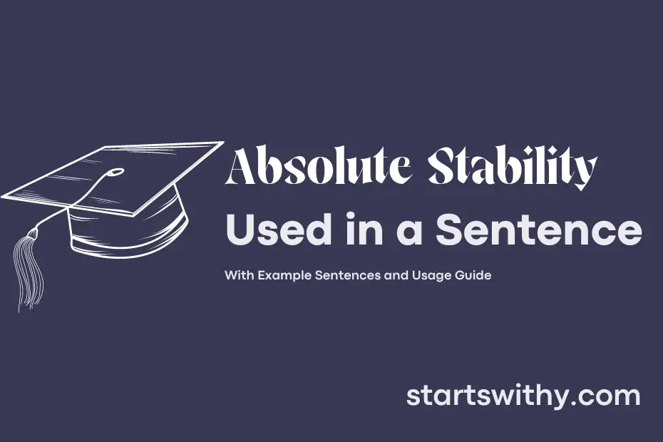 sentence with Absolute Stability