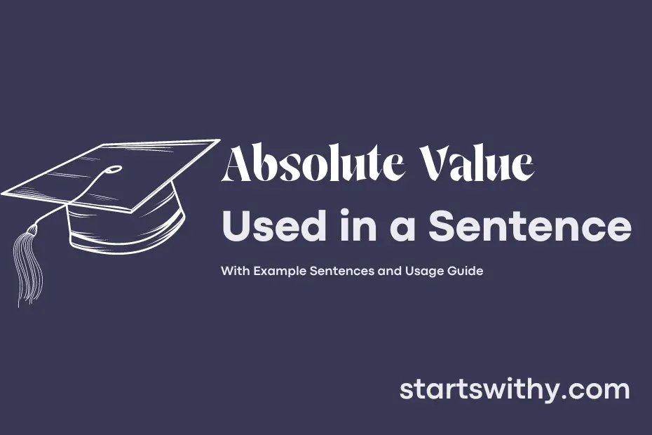 sentence with Absolute Value
