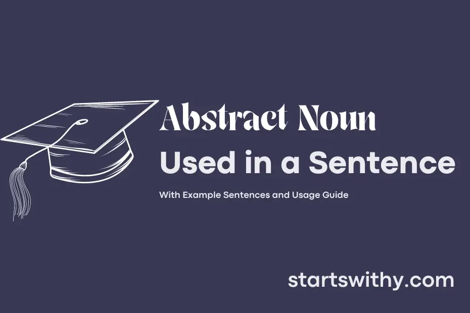 sentence with Abstract Noun