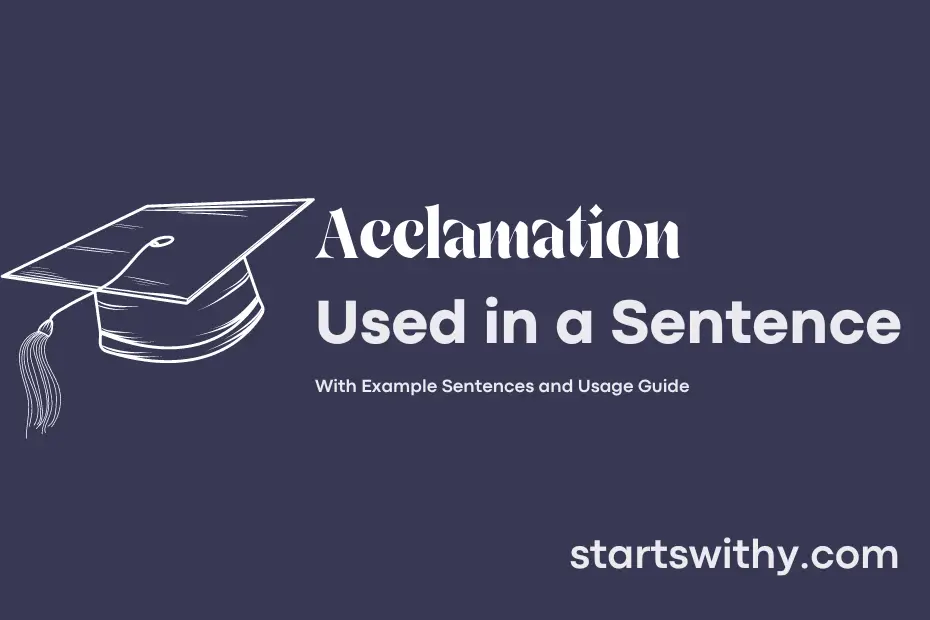 sentence with Acclamation
