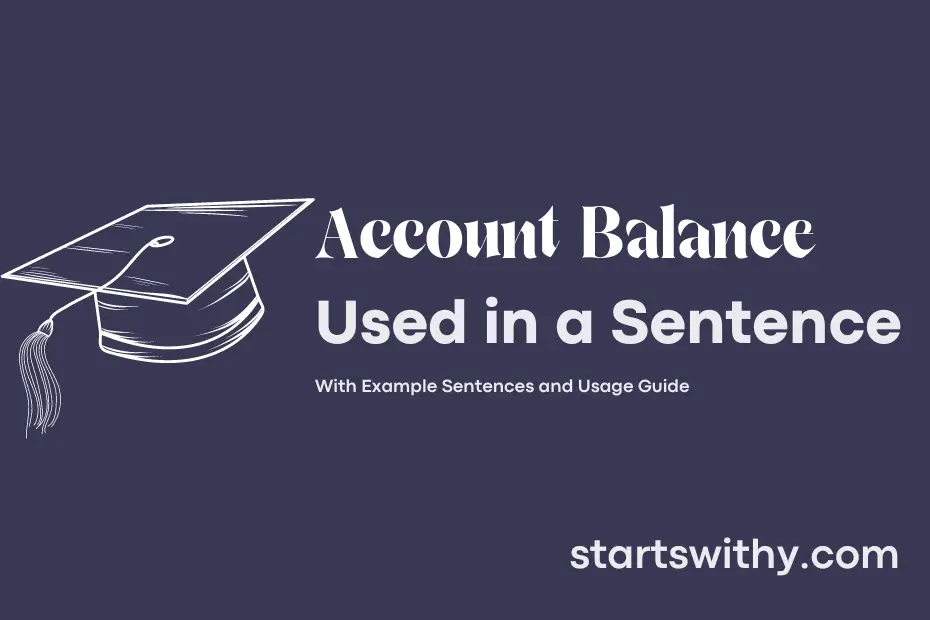 sentence with Account Balance