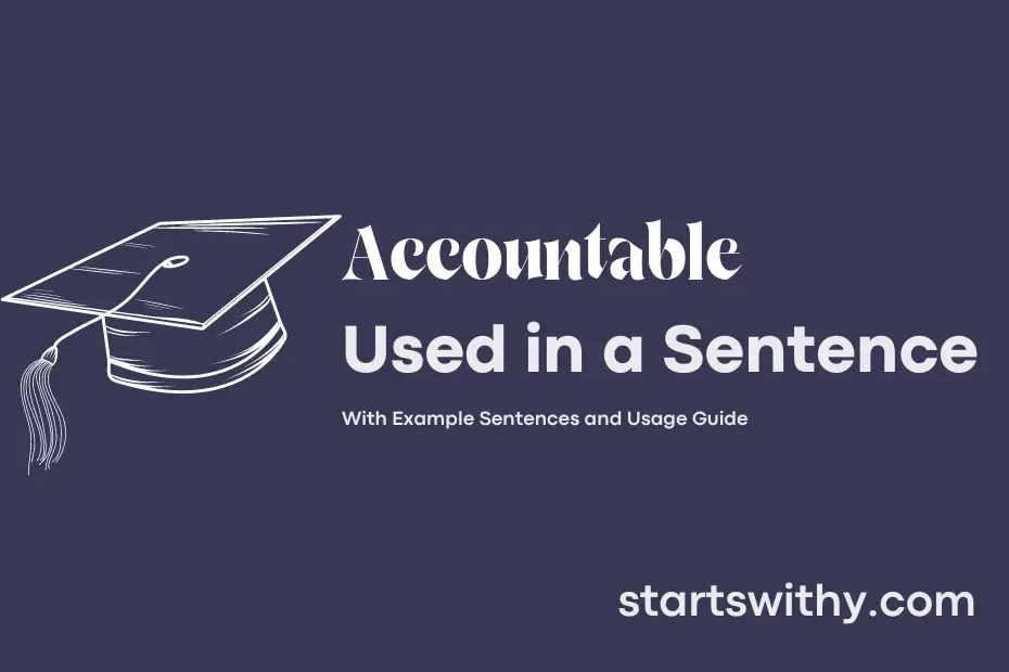 sentence with Accountable