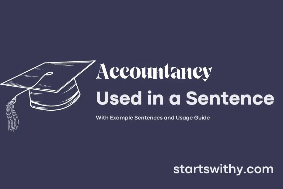 sentence with Accountancy
